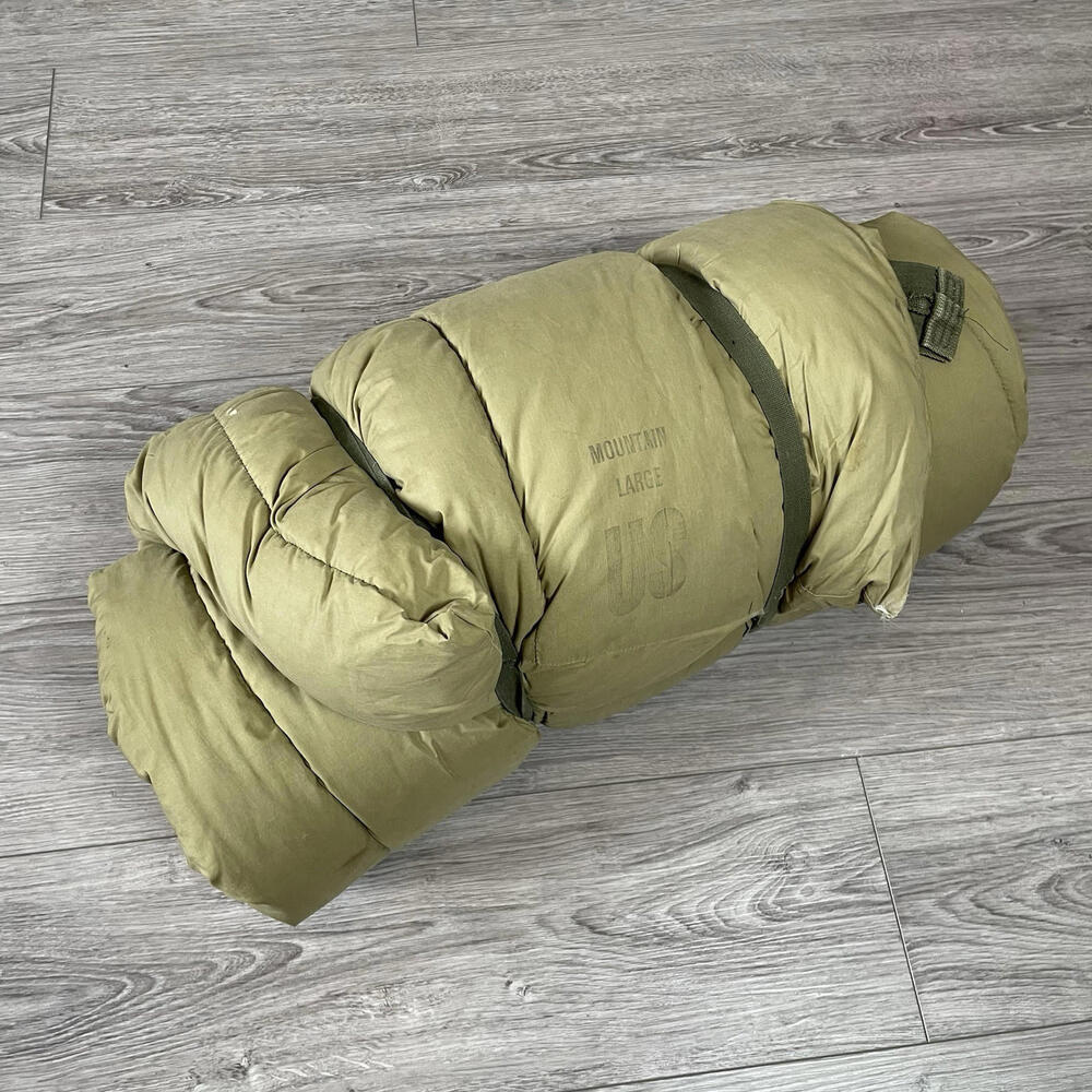 US Army Military M-1949 Mountain Sleeping Bag Large Feather Camping Outdoors
